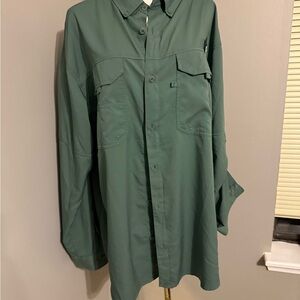 Columbia Men's Green Casual Button Down Shirt